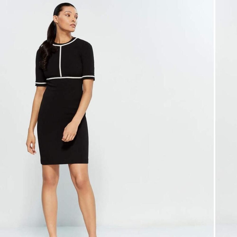 Karl Lagerfeld Black Pearl Sheath Dress